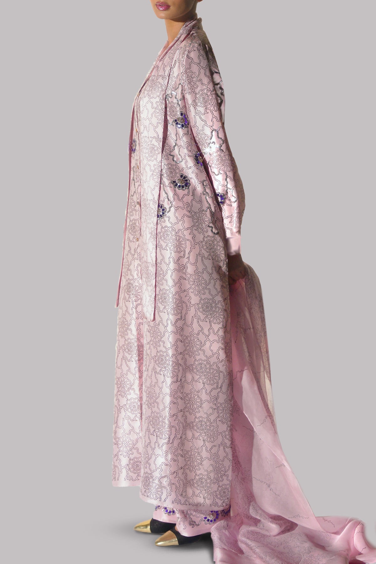 Blushing Bride Tie Up Block Printed Set