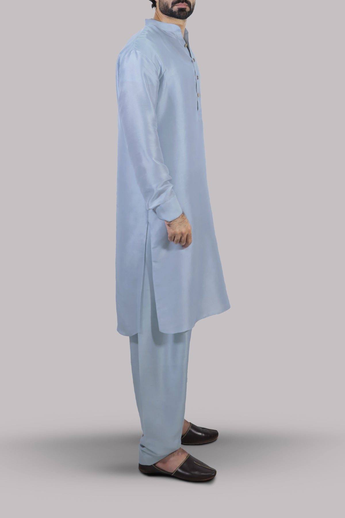 Aquamarine Raw Silk Set