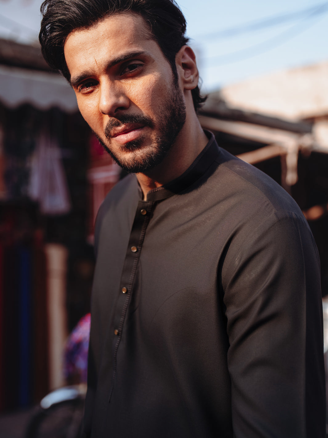 Brown Blended Kurta - ALET-K-2005