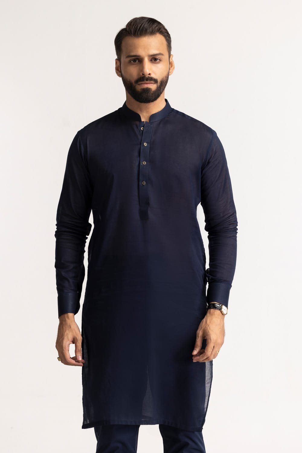 Navy Blue Gul Rubia Lawn Unstitched Fabric