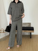 Lolo Knit Detail Suit Black Grey