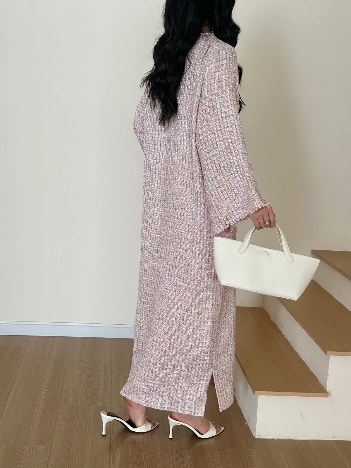 Rina Tweed Dress Pink
