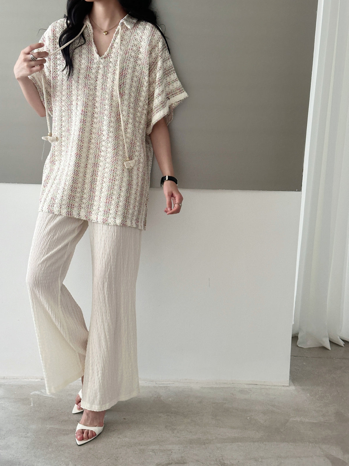Lagos Crochet Suit with Tassel