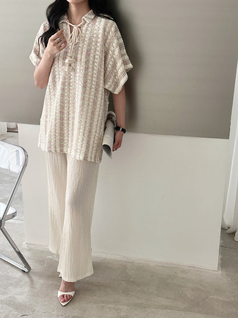 Lagos Crochet Suit With Tassel