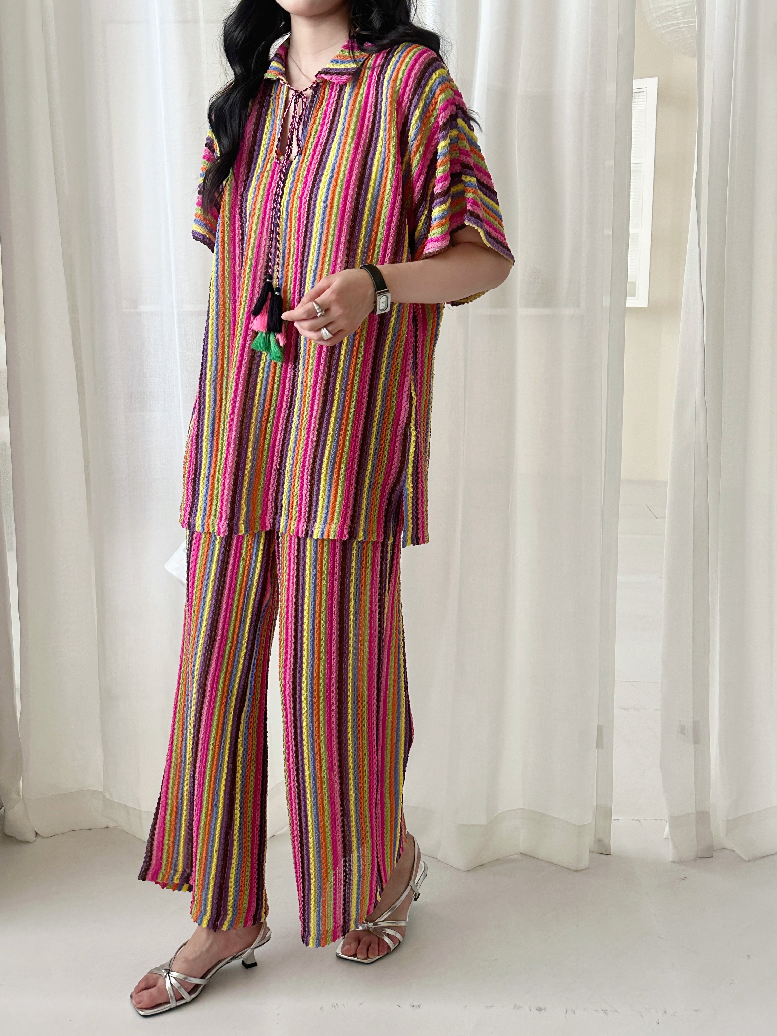 Miami Crochet Suit with Tassel Details