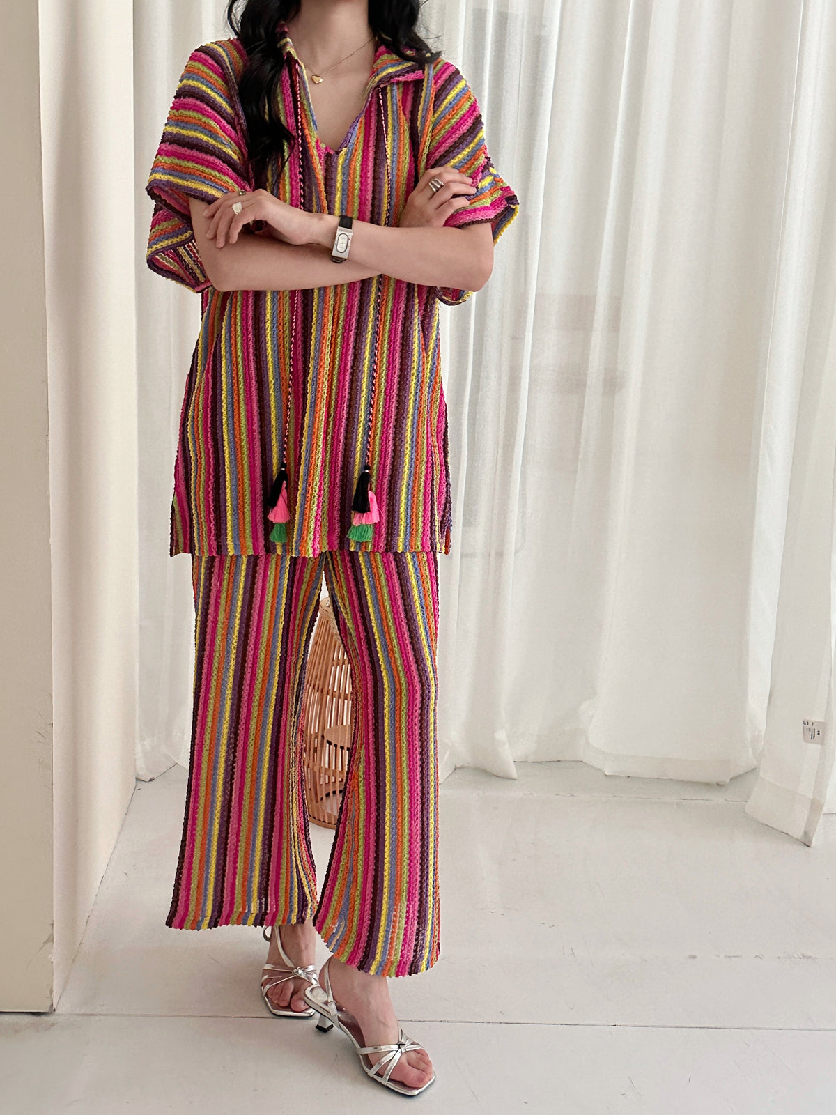 Miami Crochet Suit with Tassel Details