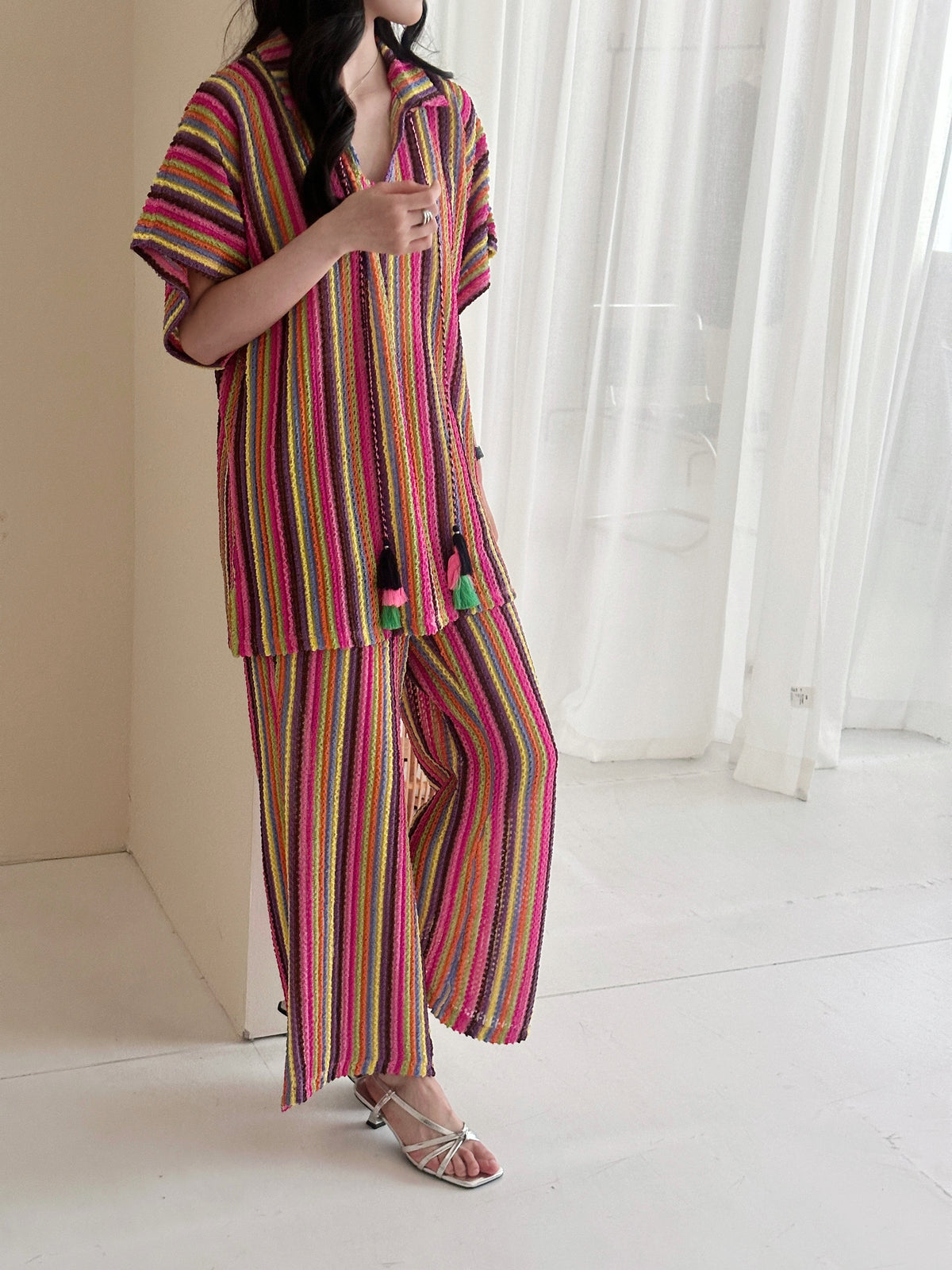 Miami Crochet Suit with Tassel Details