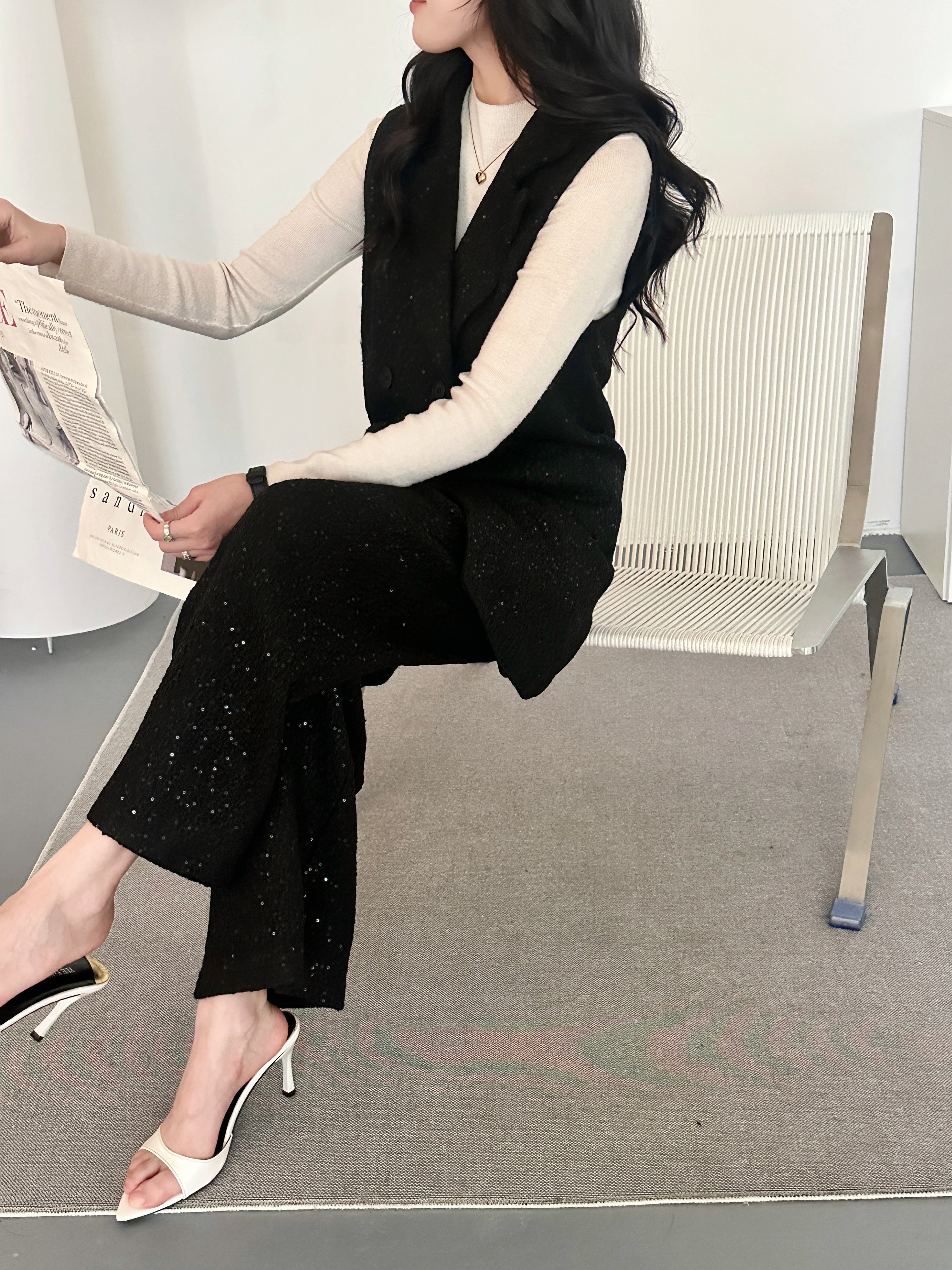 FIFI SLEEVELESS TWEED SUIT