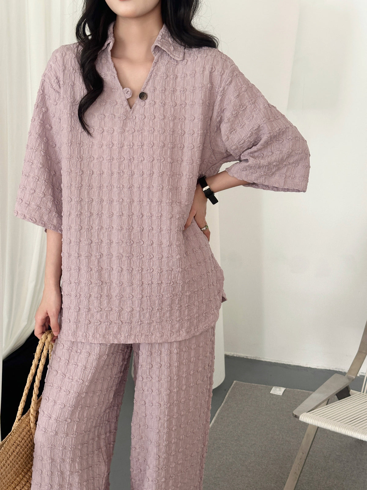 Zaira Pixie Textured Suit