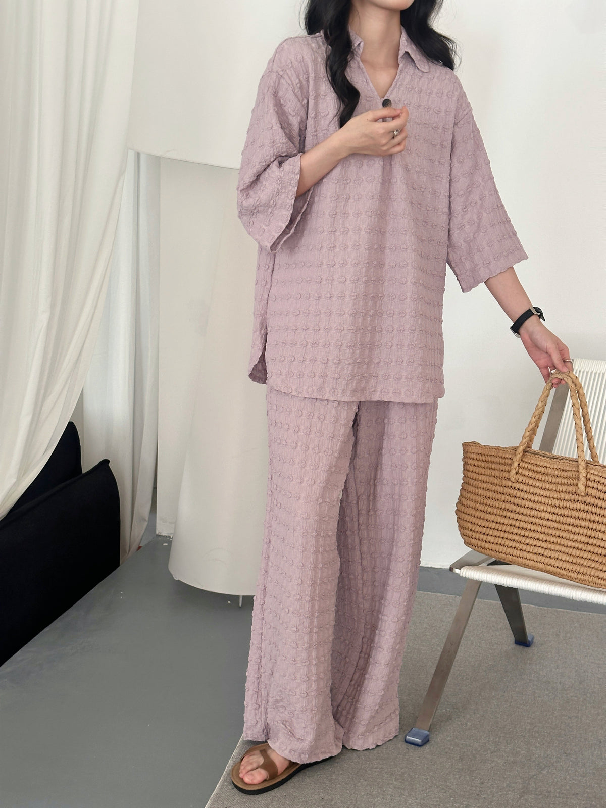 Zaira Pixie Textured Suit
