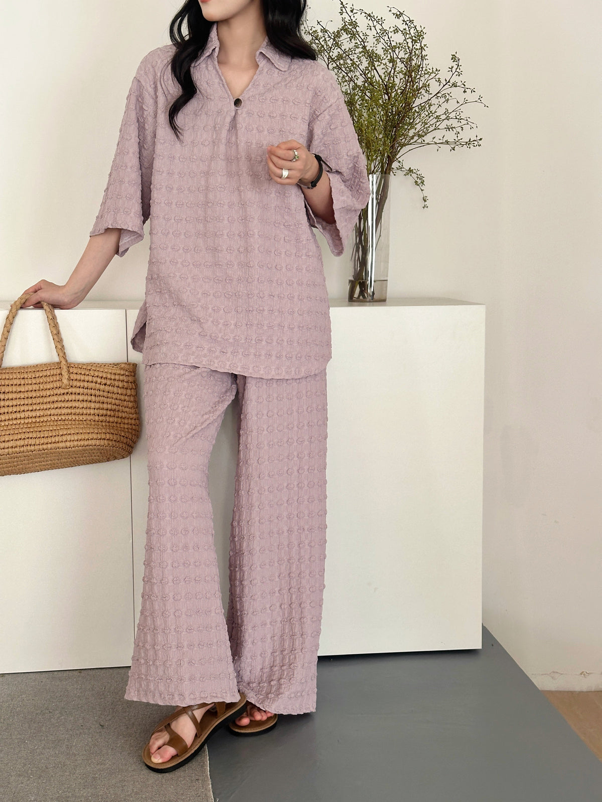 Zaira Pixie Textured Suit