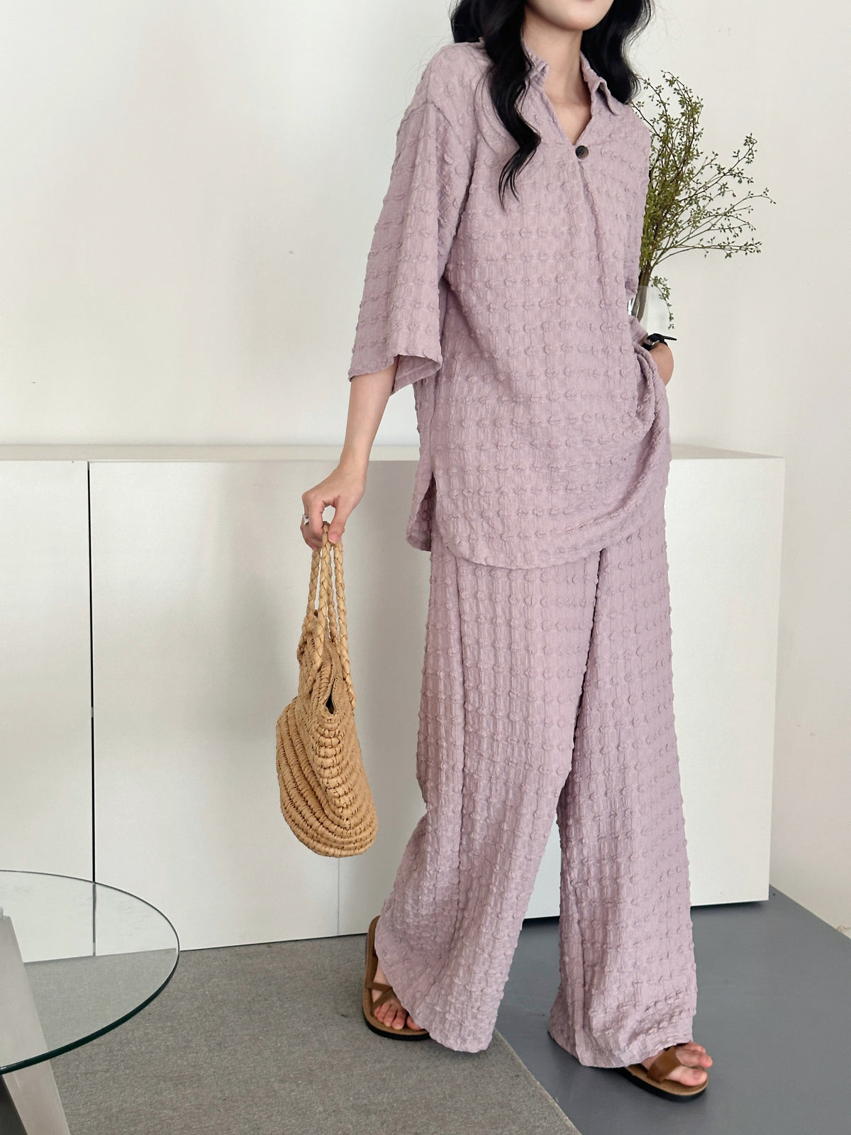 Zaira Pixie Textured Suit