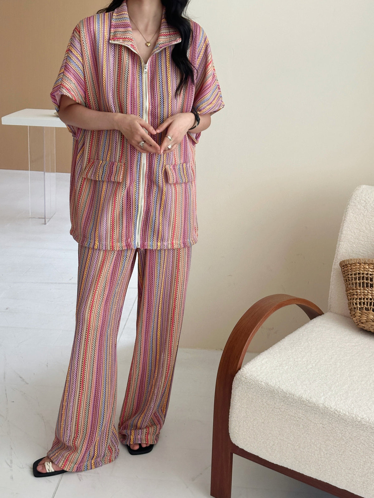 Mirissa Crochet Suit with Full Zipper