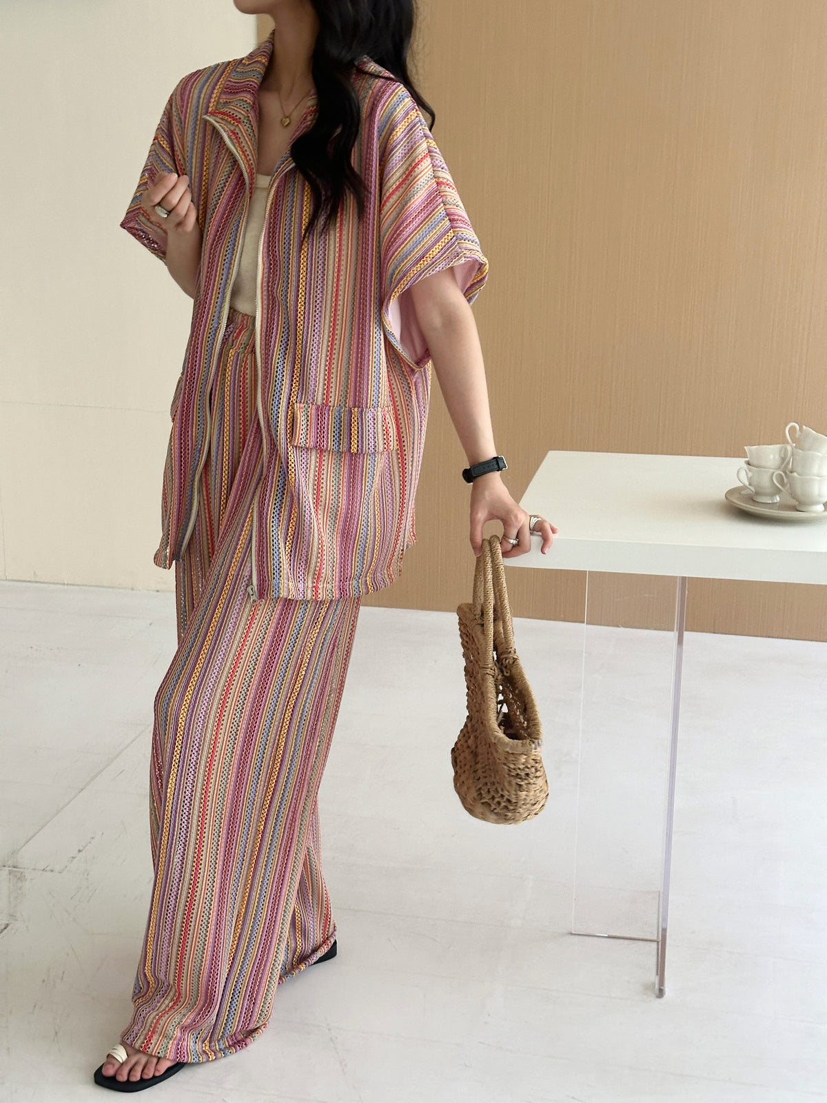 Mirissa Crochet Suit with Full Zipper