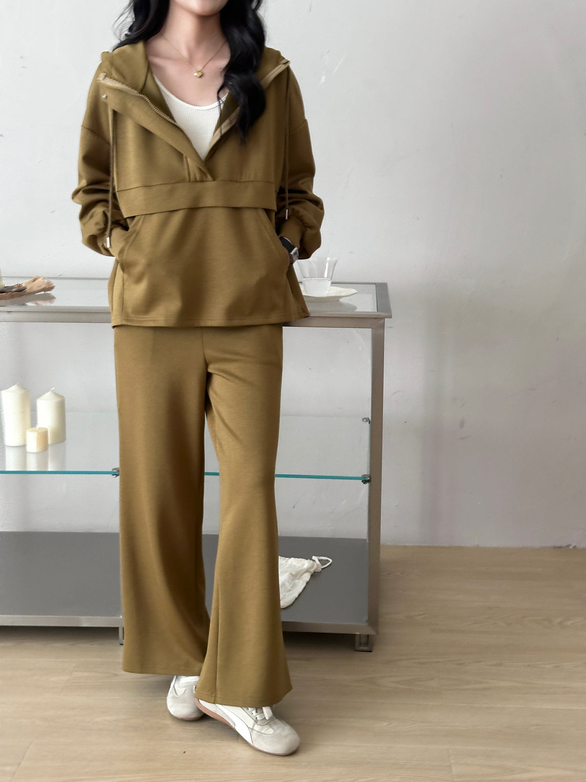 Lyla Modal Blend Suit Dark Olive