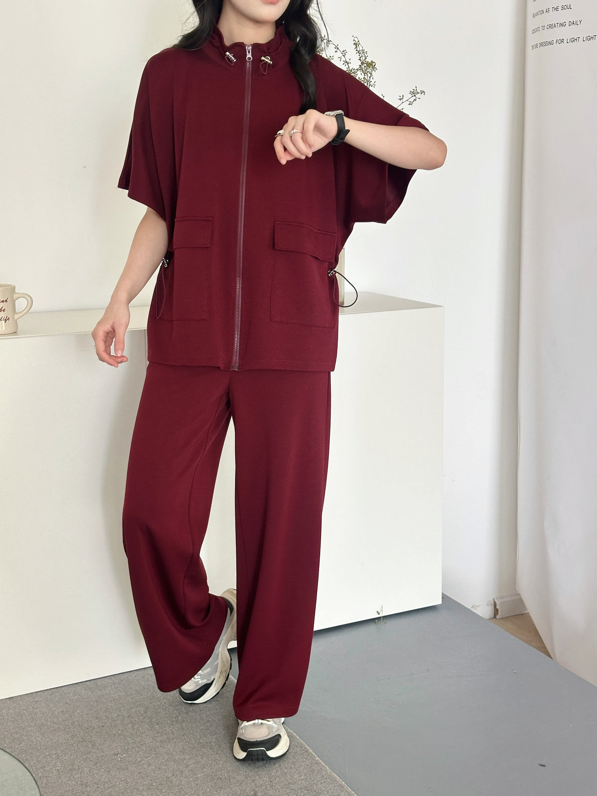 Kiki Modal Suit Merlot