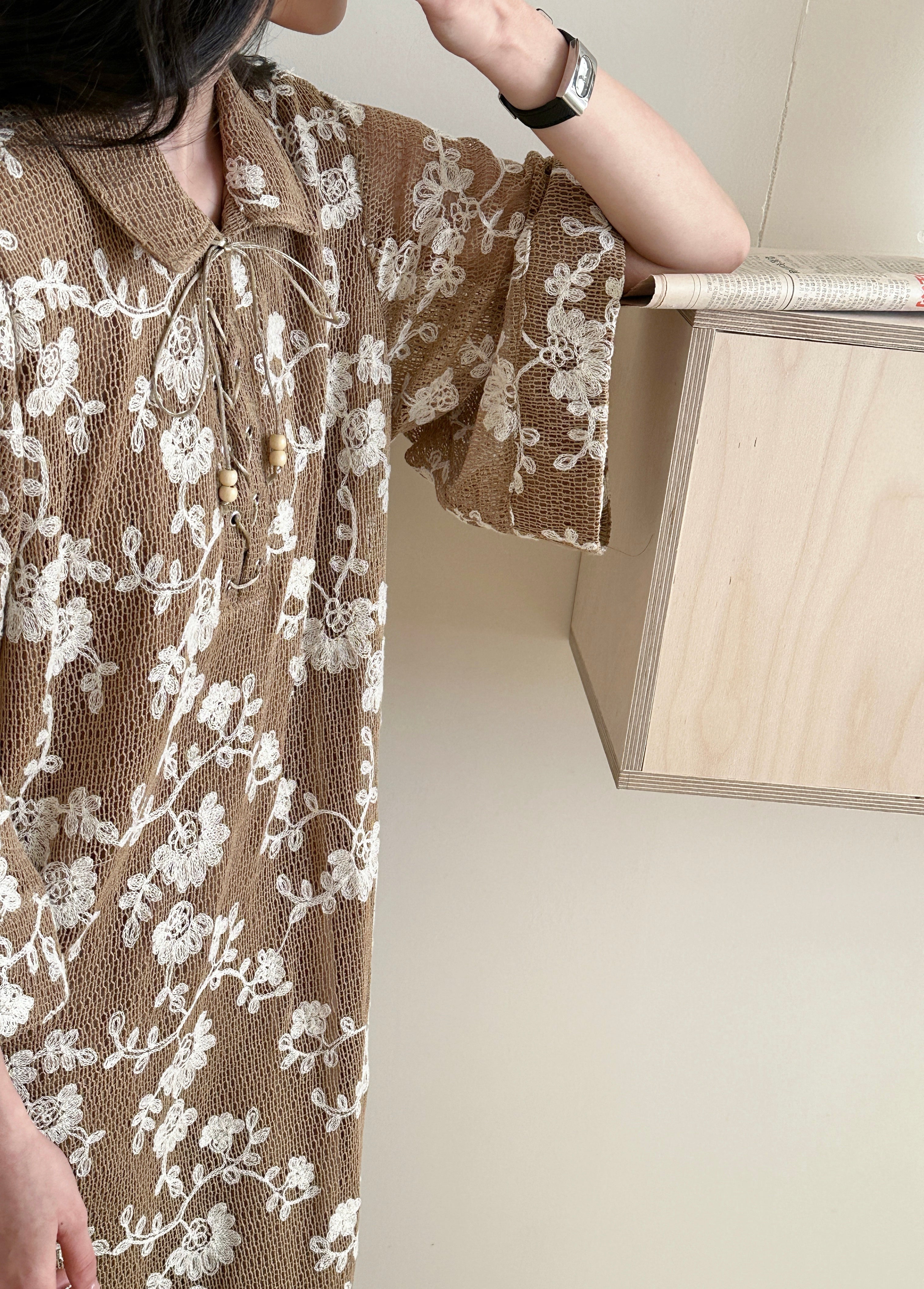 Mahé Embroidered Knit Dress with Tassel