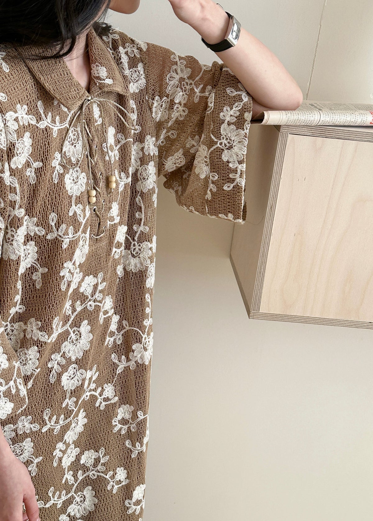 Mahé Embroidered Knit Dress with Tassel