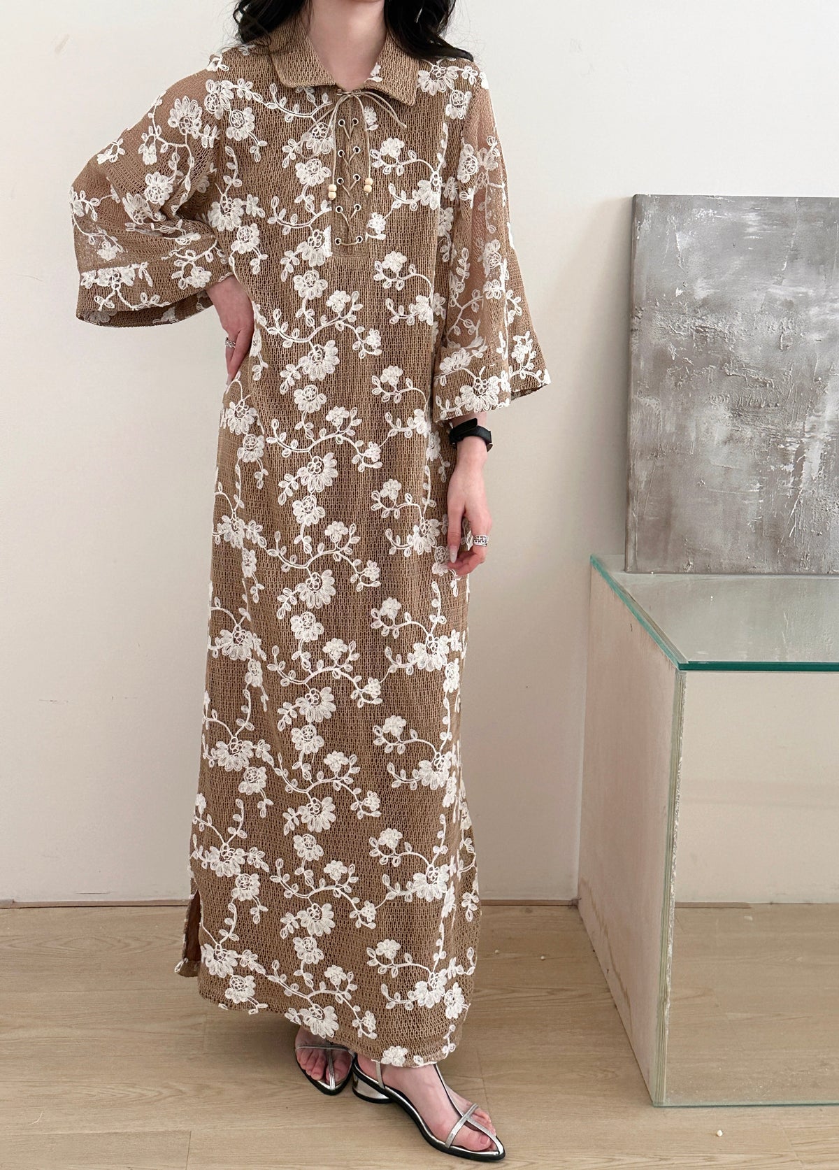 Mahé Embroidered Knit Dress with Tassel
