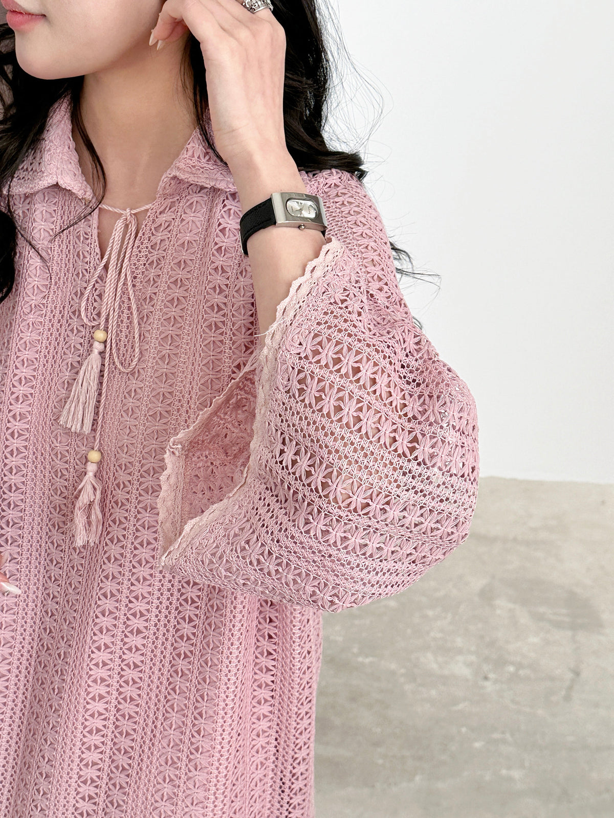 Java Crochet Dress with Tassel Details
