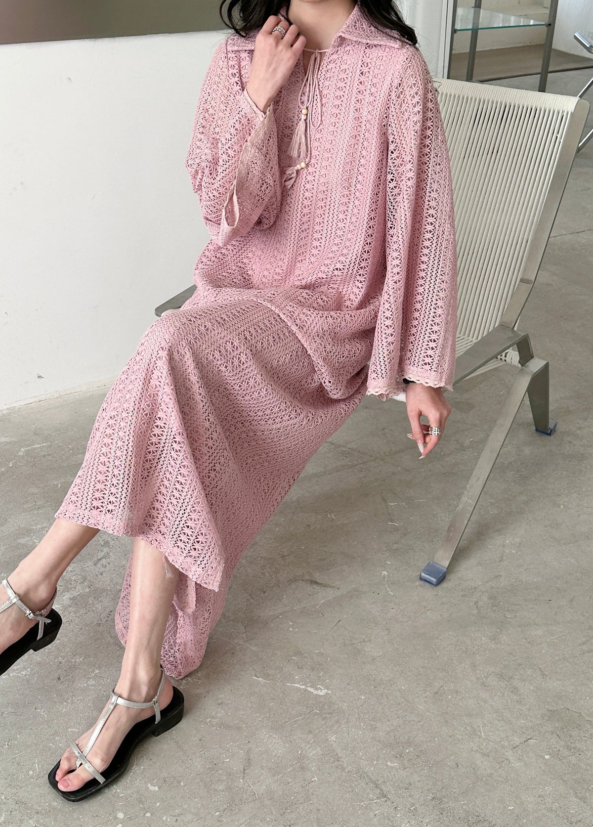 Java Crochet Dress with Tassel Details
