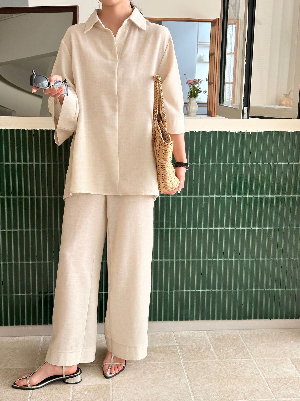 Candy Linen Suit Oatmeal