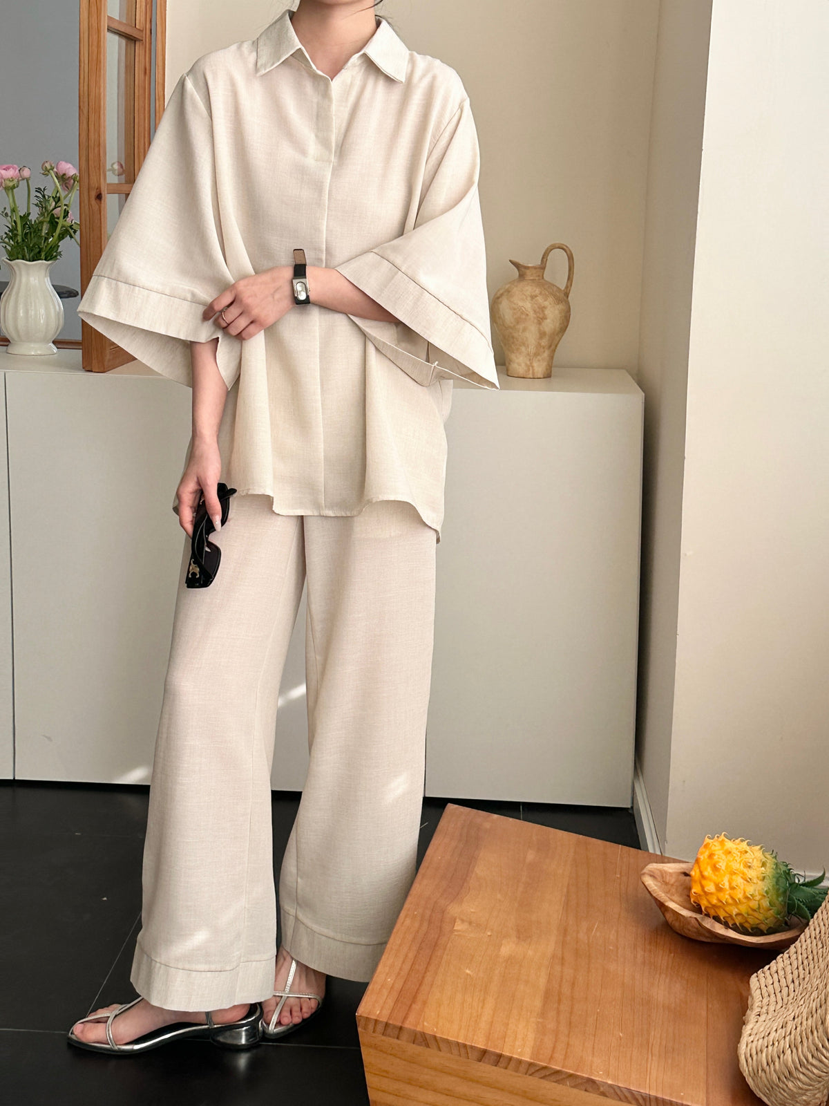 Candy Linen Suit Oatmeal