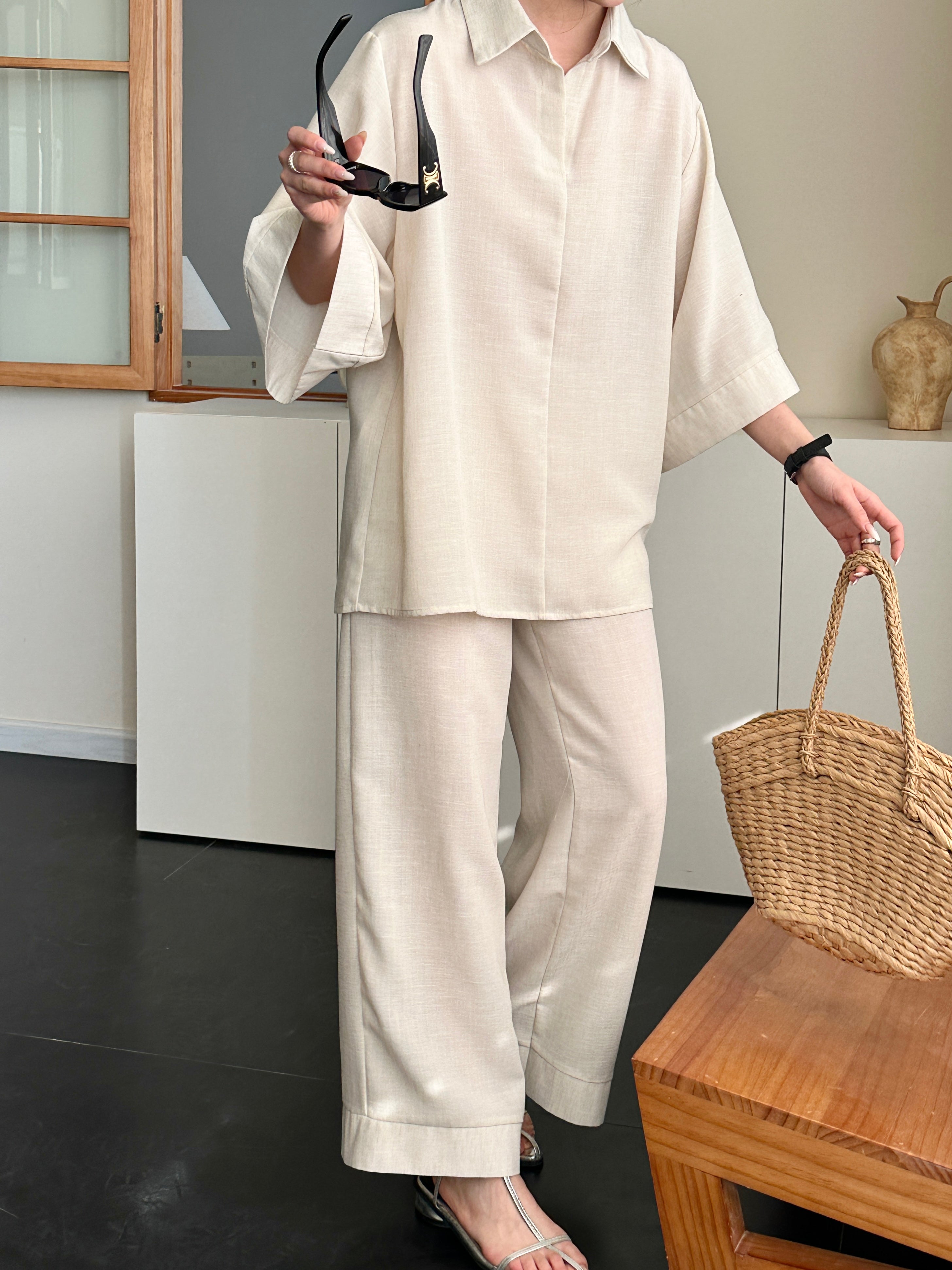 Candy Linen Suit Oatmeal