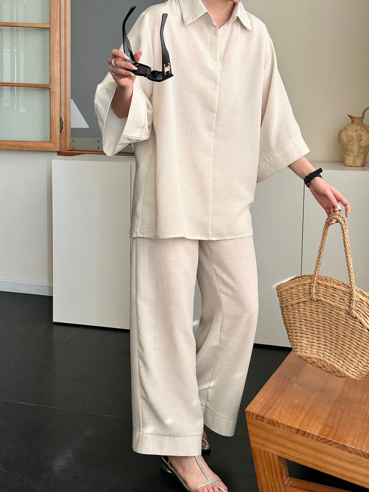 Candy Linen Suit Oatmeal