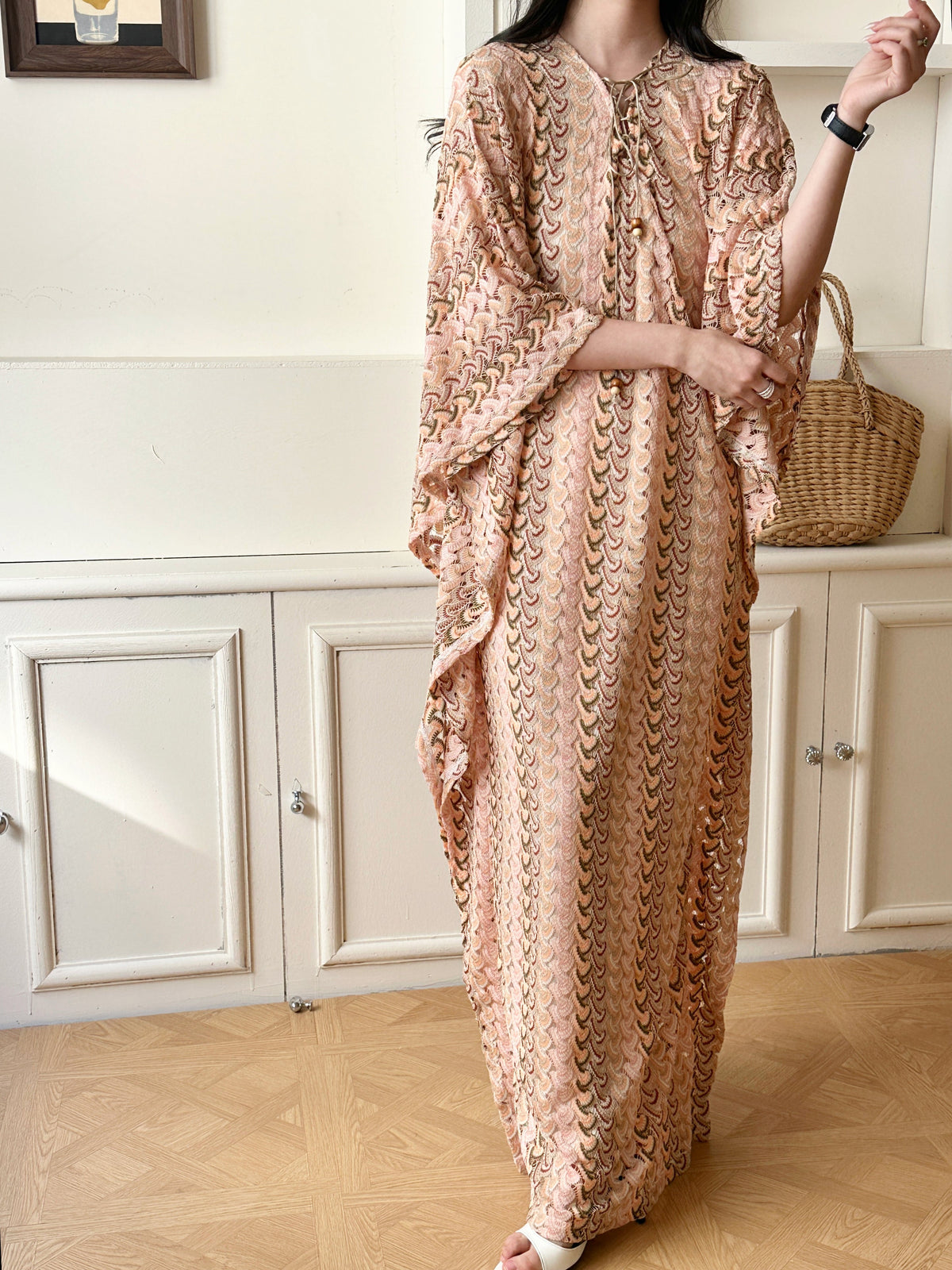 Ibiza Crochet Dress with Neck tie