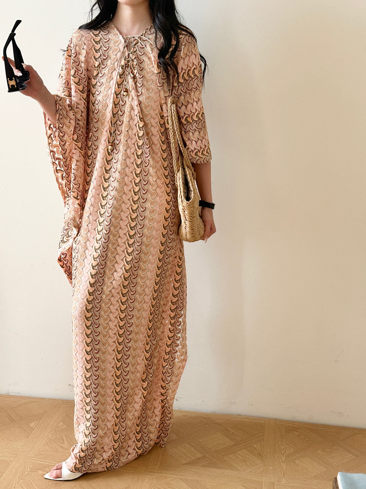 Ibiza Crochet Dress with Neck tie