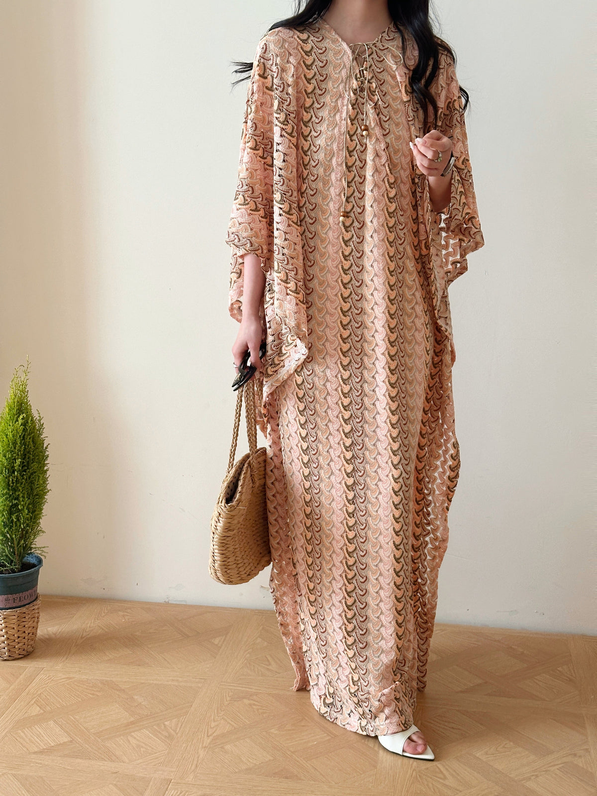 Ibiza Crochet Dress with Neck tie