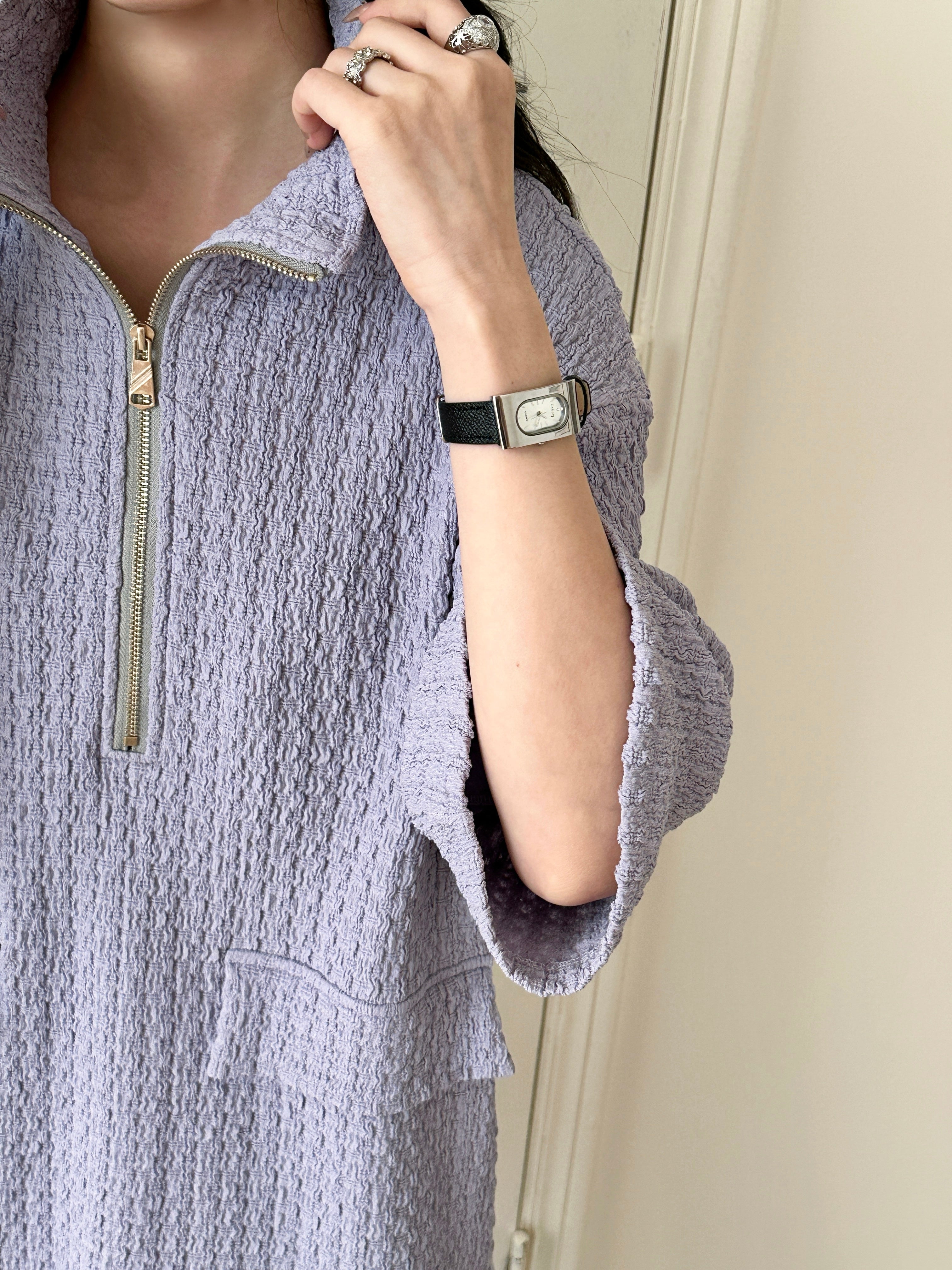 Lira Textured Suit with Zipper