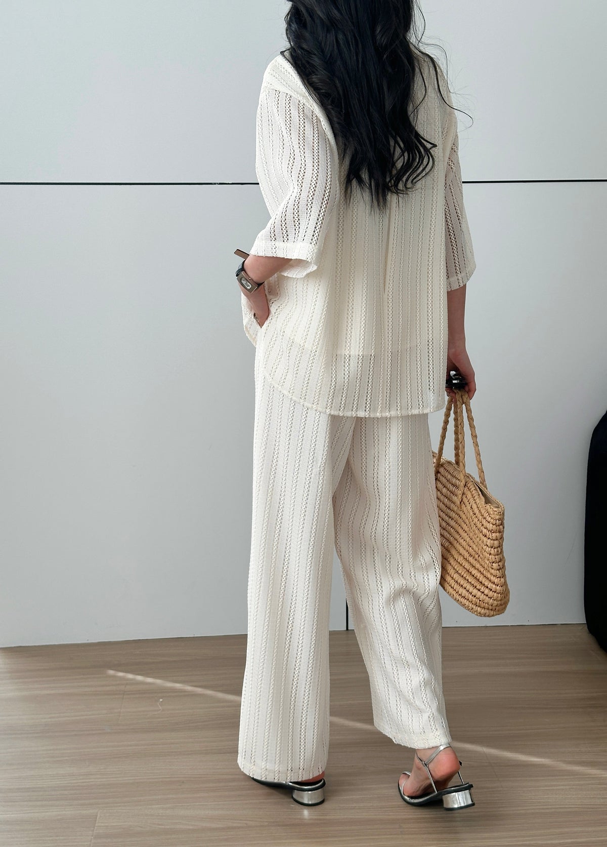 Samui Crochet Detail Suit with Lining