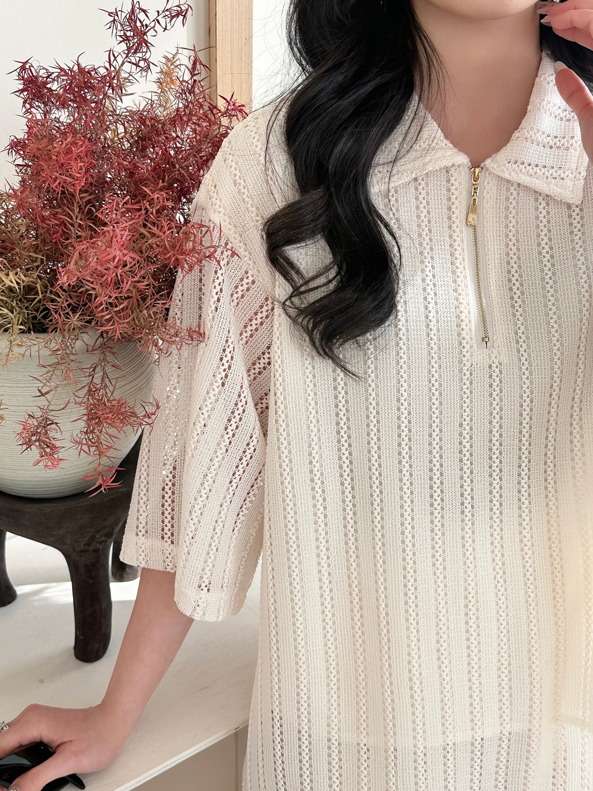 Samui Crochet Detail Suit with Lining