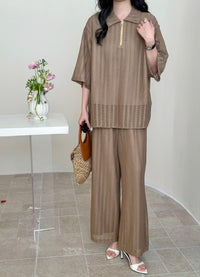 Samui Crochet Suit with Lining Mocha
