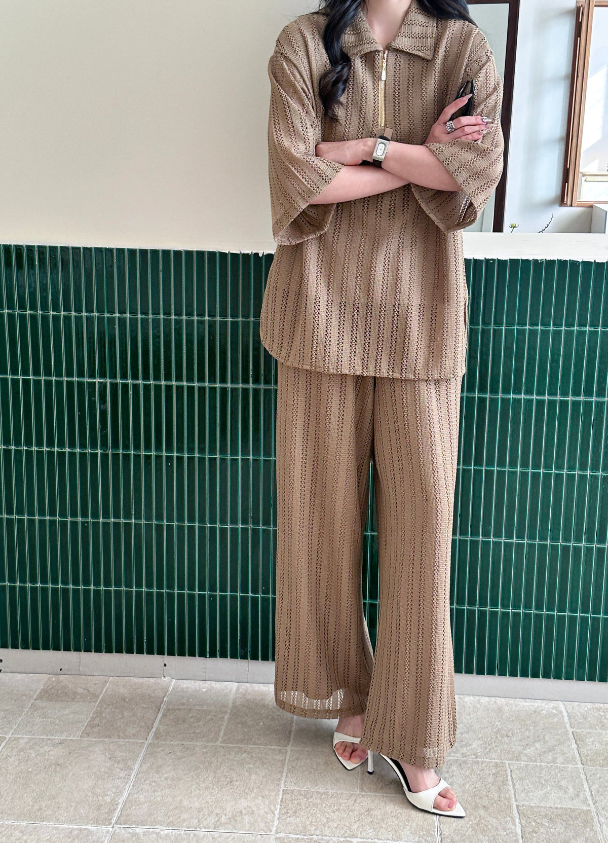 Samui Crochet Suit with Lining Mocha