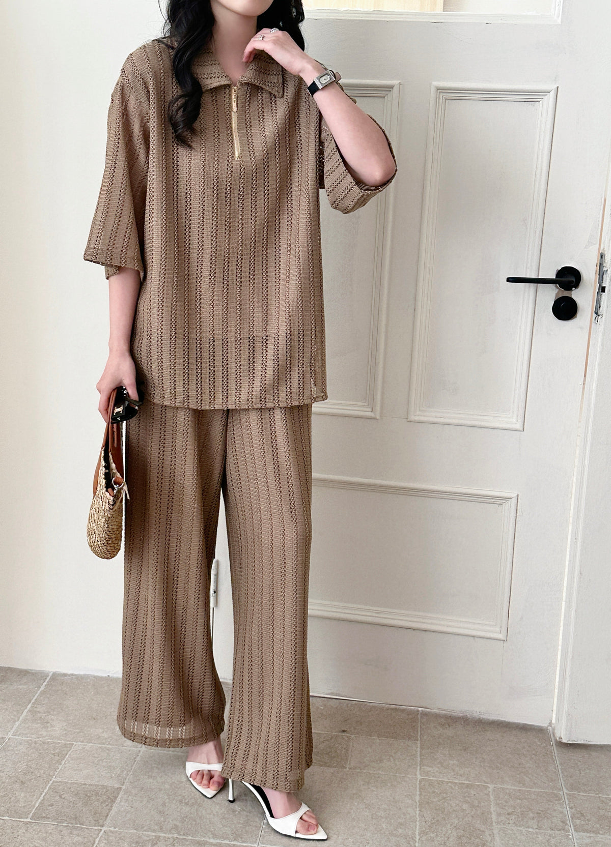 Samui Crochet Suit with Lining Mocha