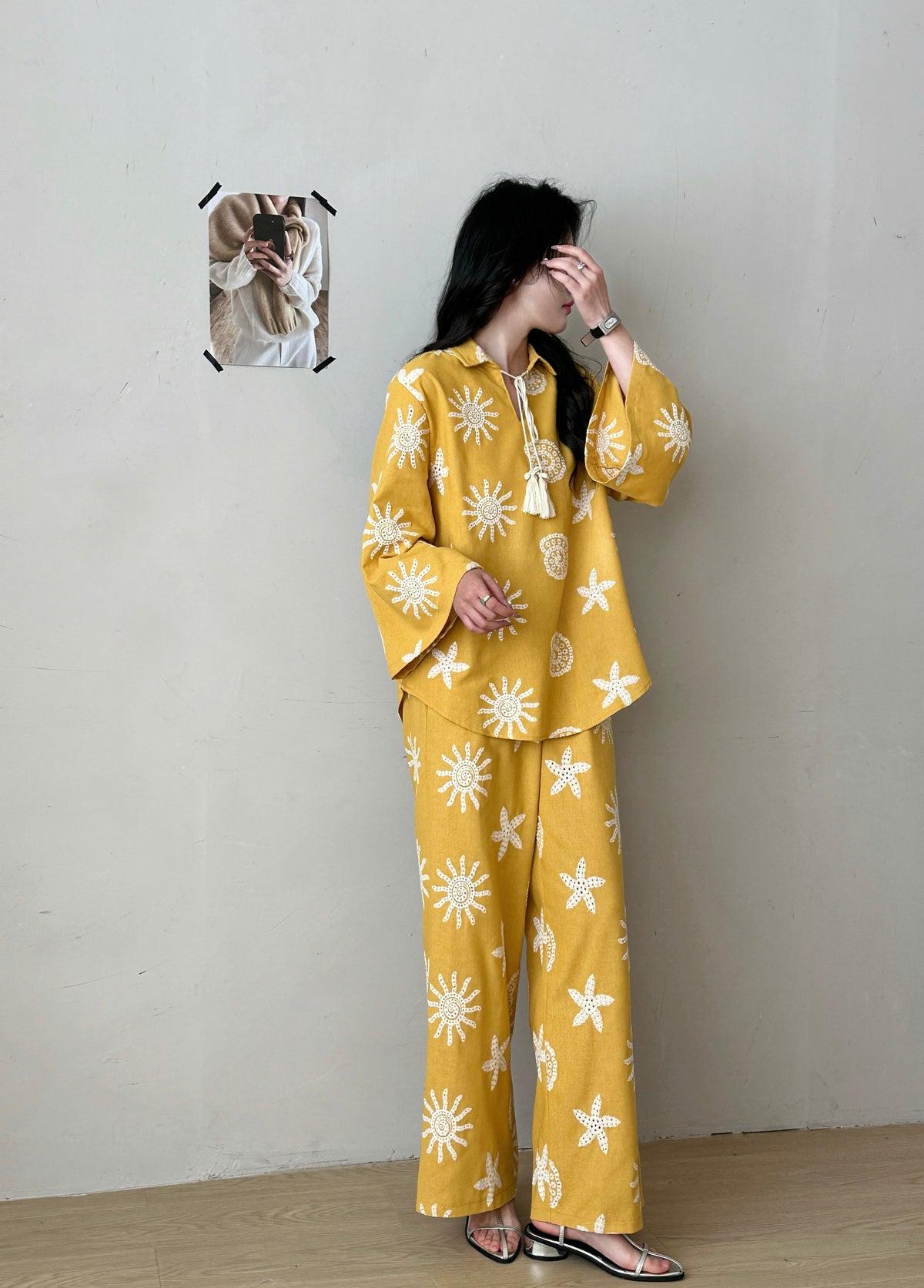 Canggu Embroidered Sun Suit Yellow
