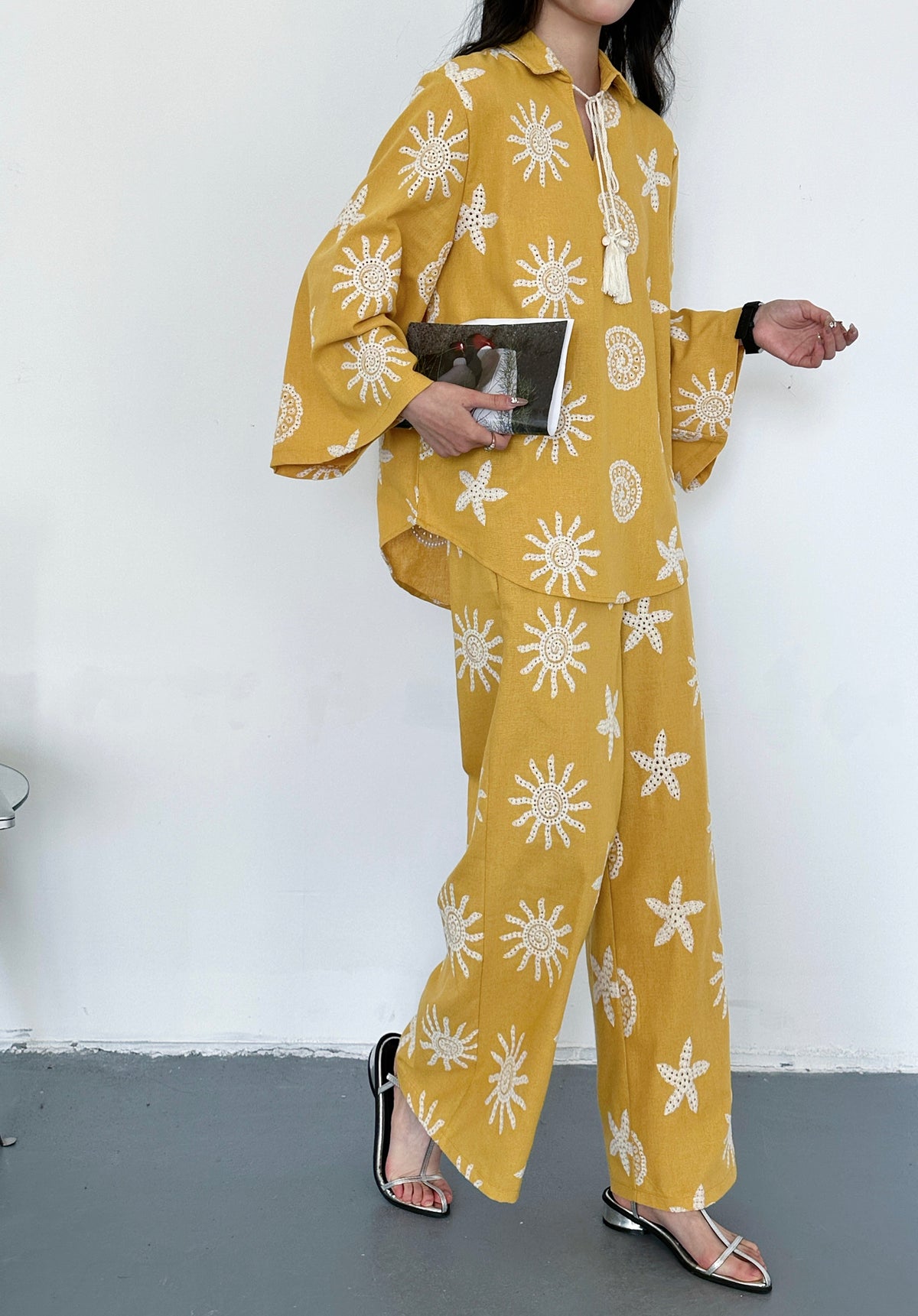 Canggu Embroidered Sun Suit Yellow