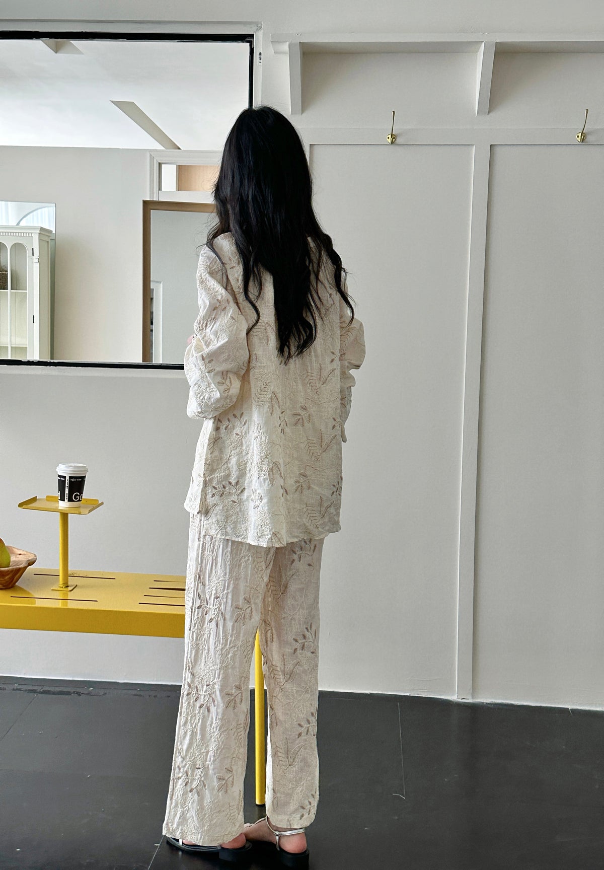 Corfu Embroidered Suit with Tassel