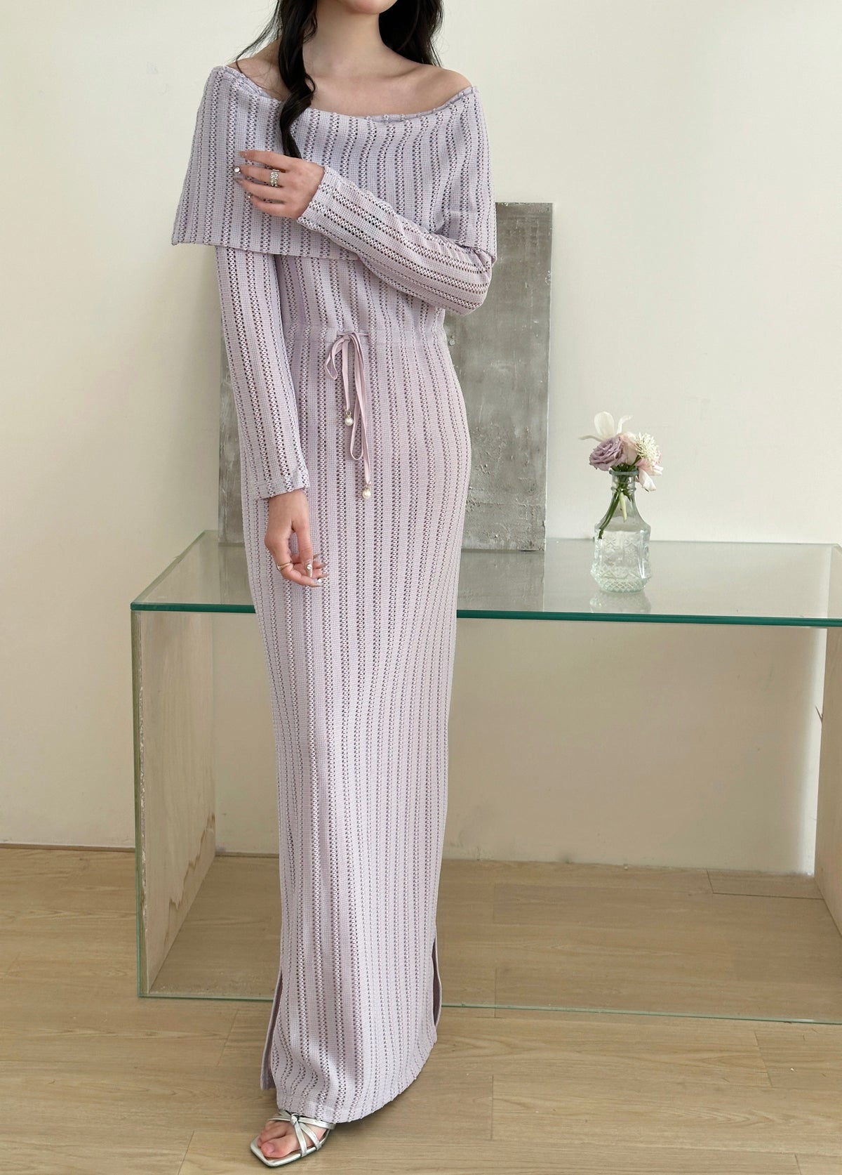 Bali Crochet Resort Dress with Ruched Waist