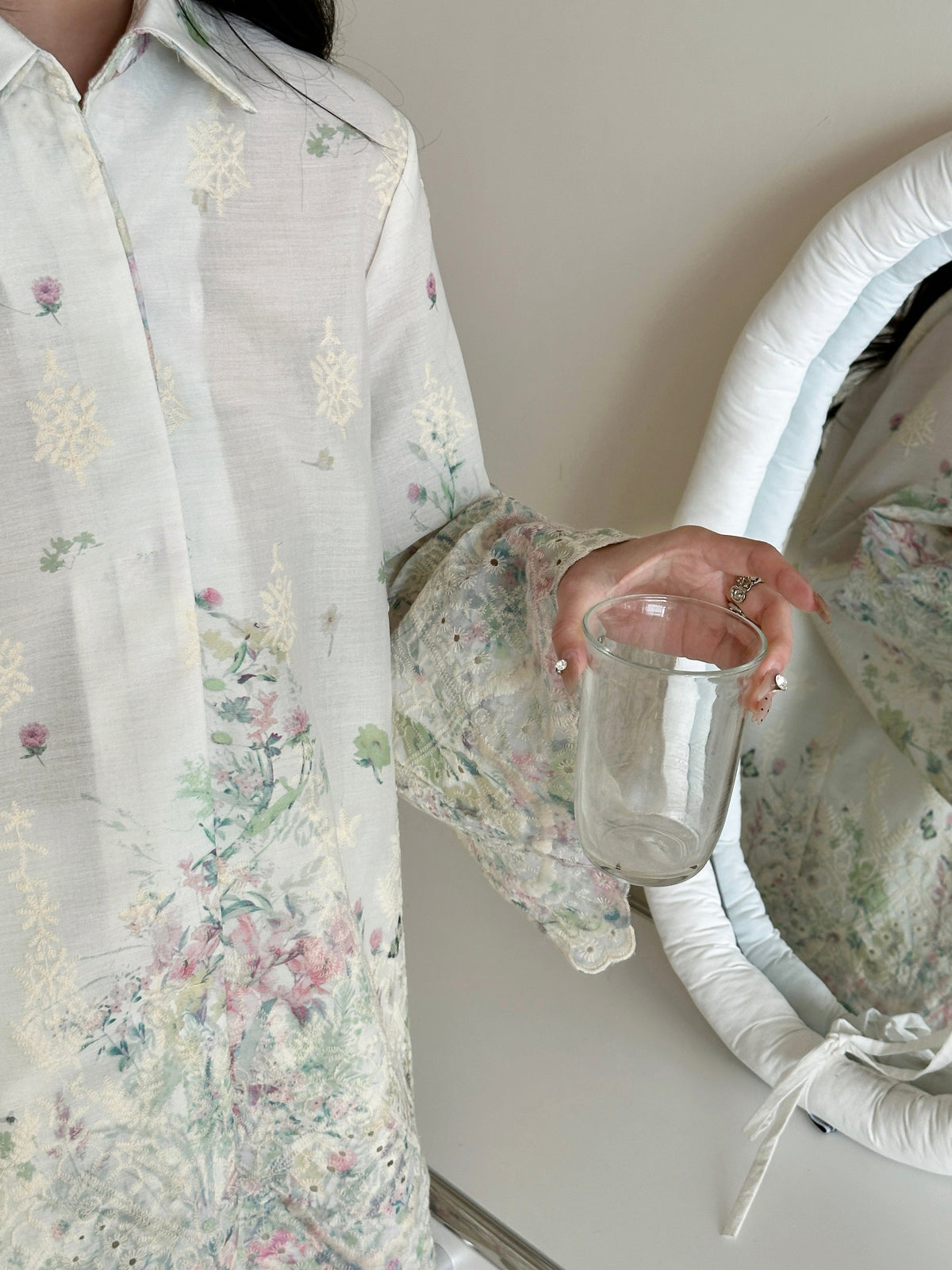 Marbella Embroidered Suit with Floral Details