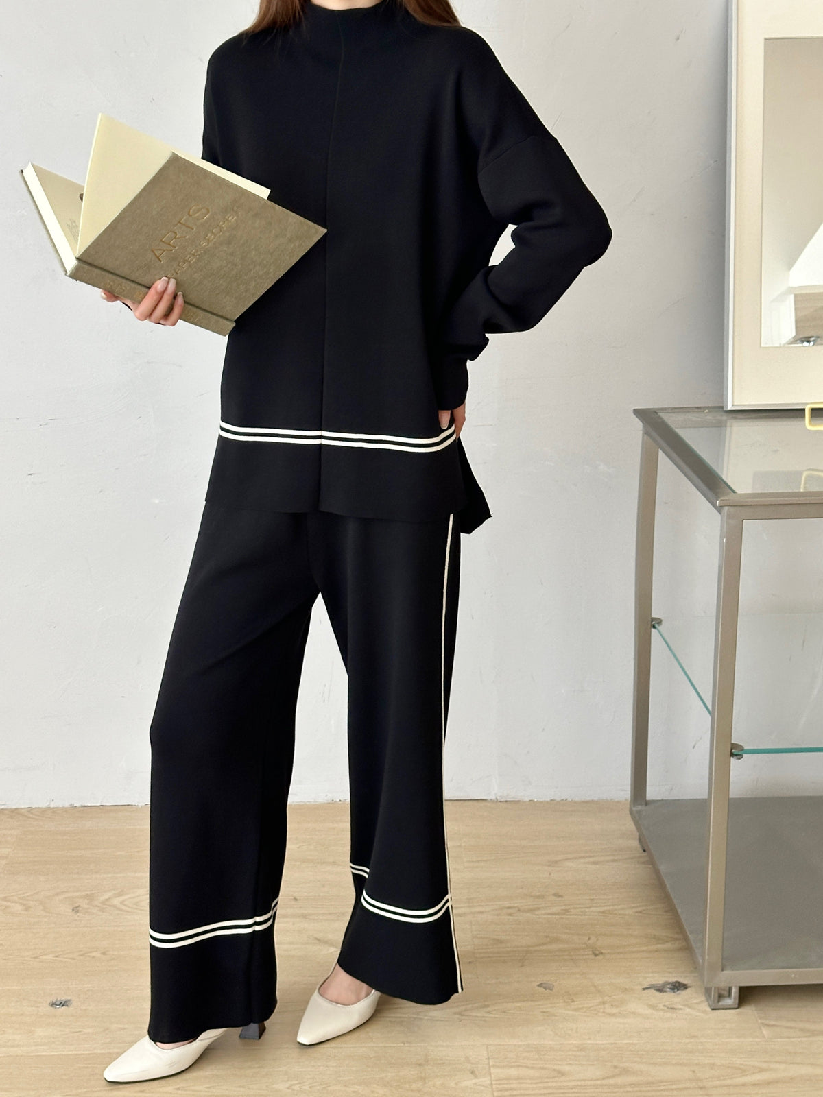 Chicago Black Knit Suit
