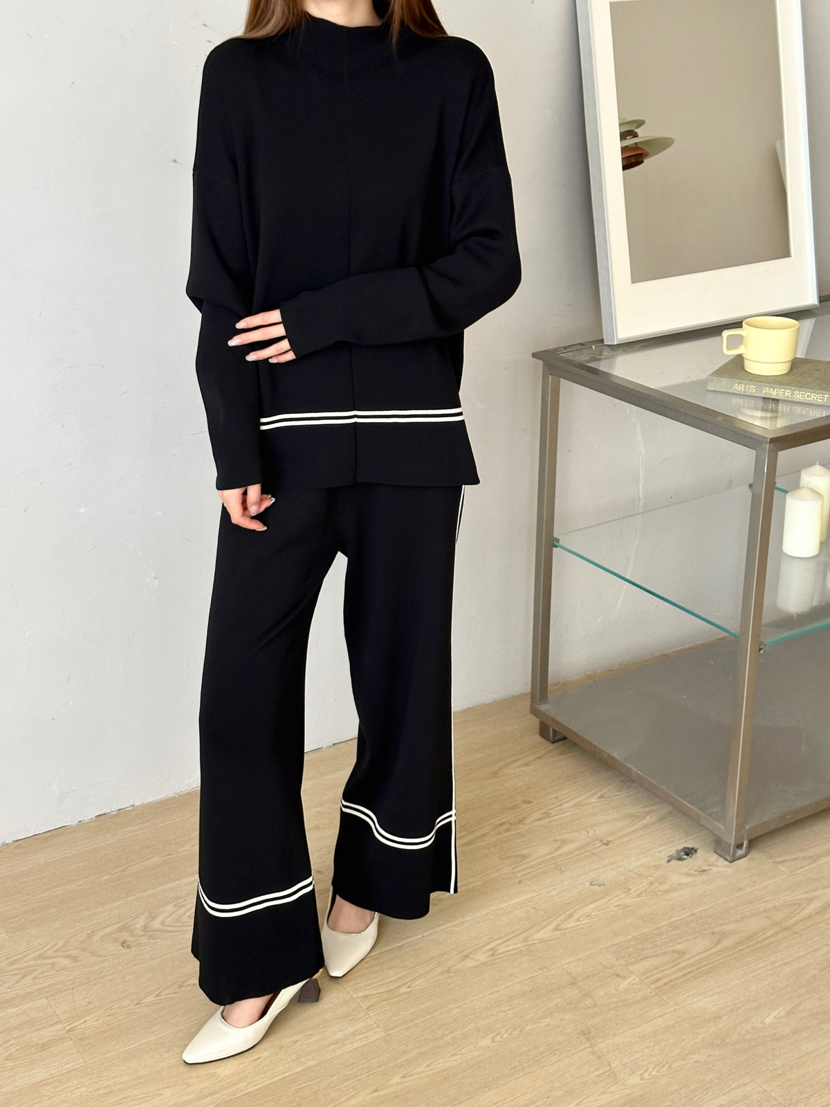 Chicago Black Knit Suit