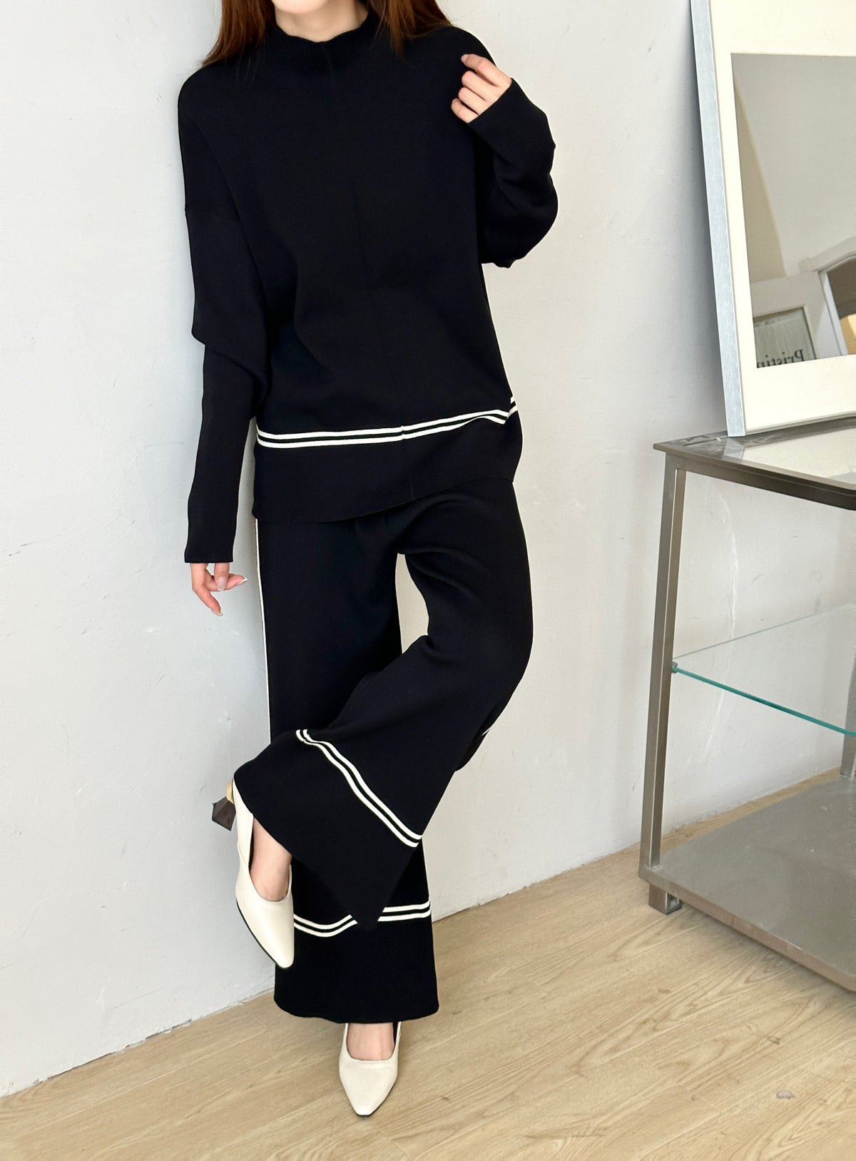 Chicago Black Knit Suit