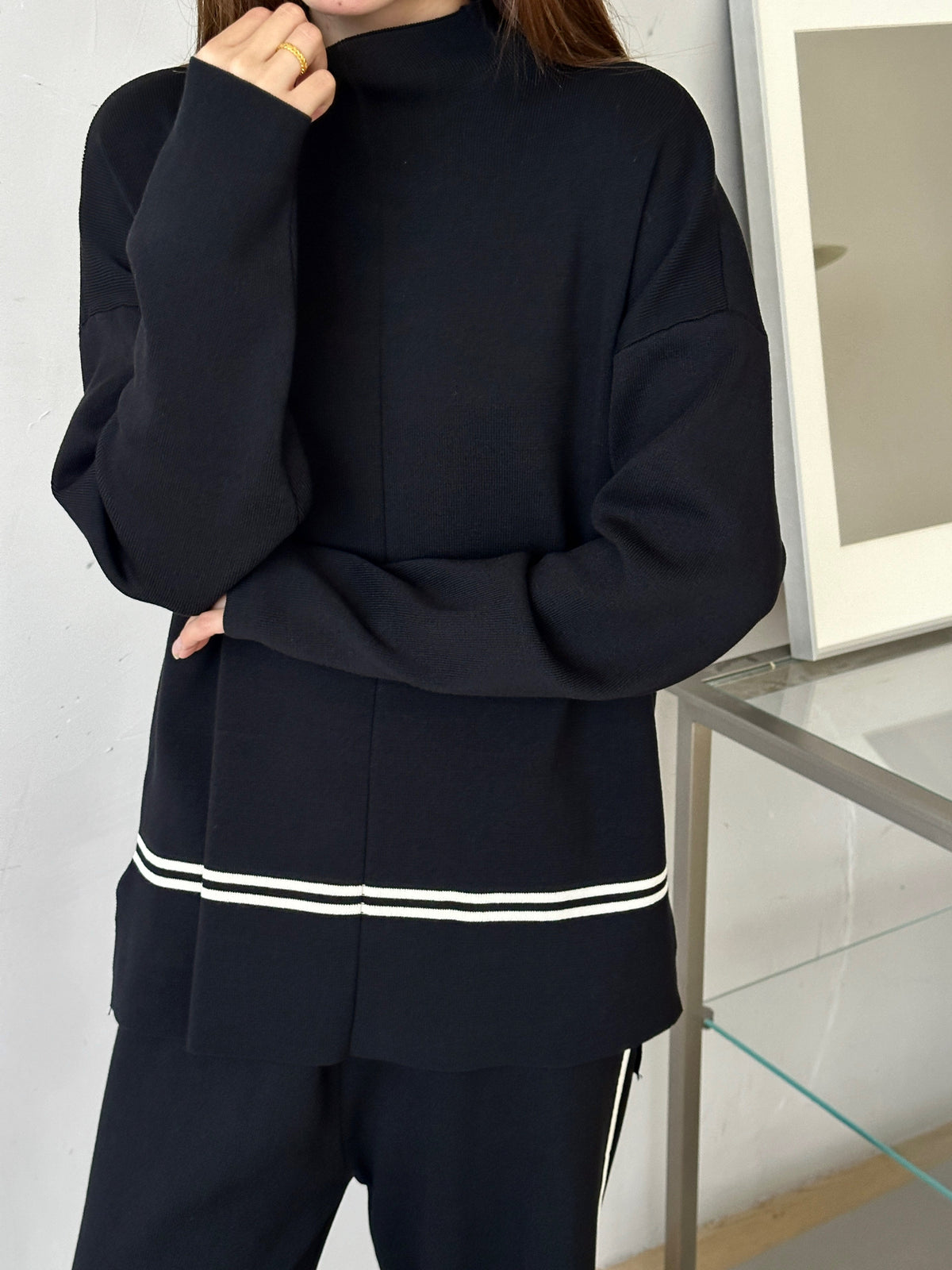 Chicago Black Knit Suit