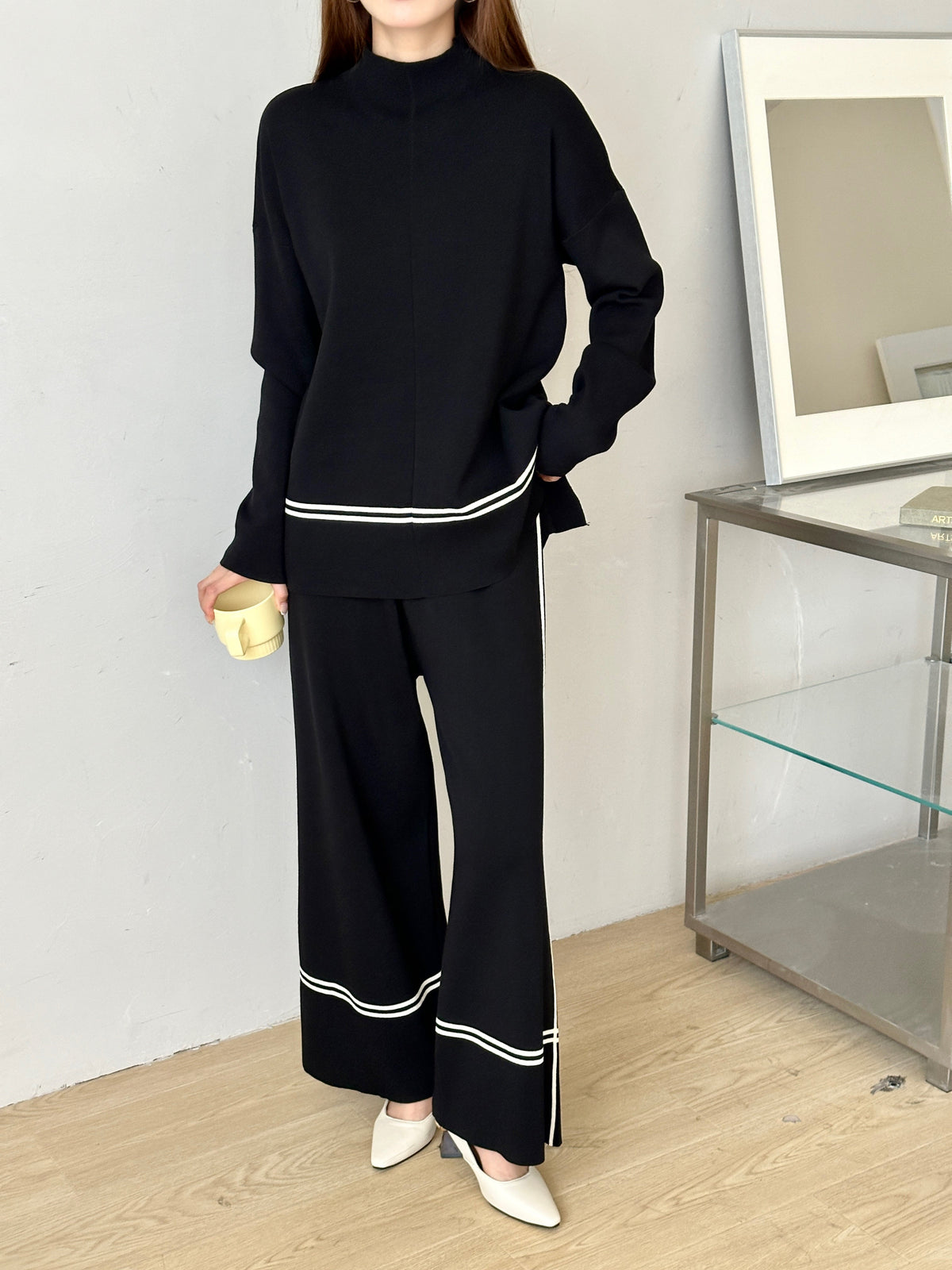 Chicago Black Knit Suit