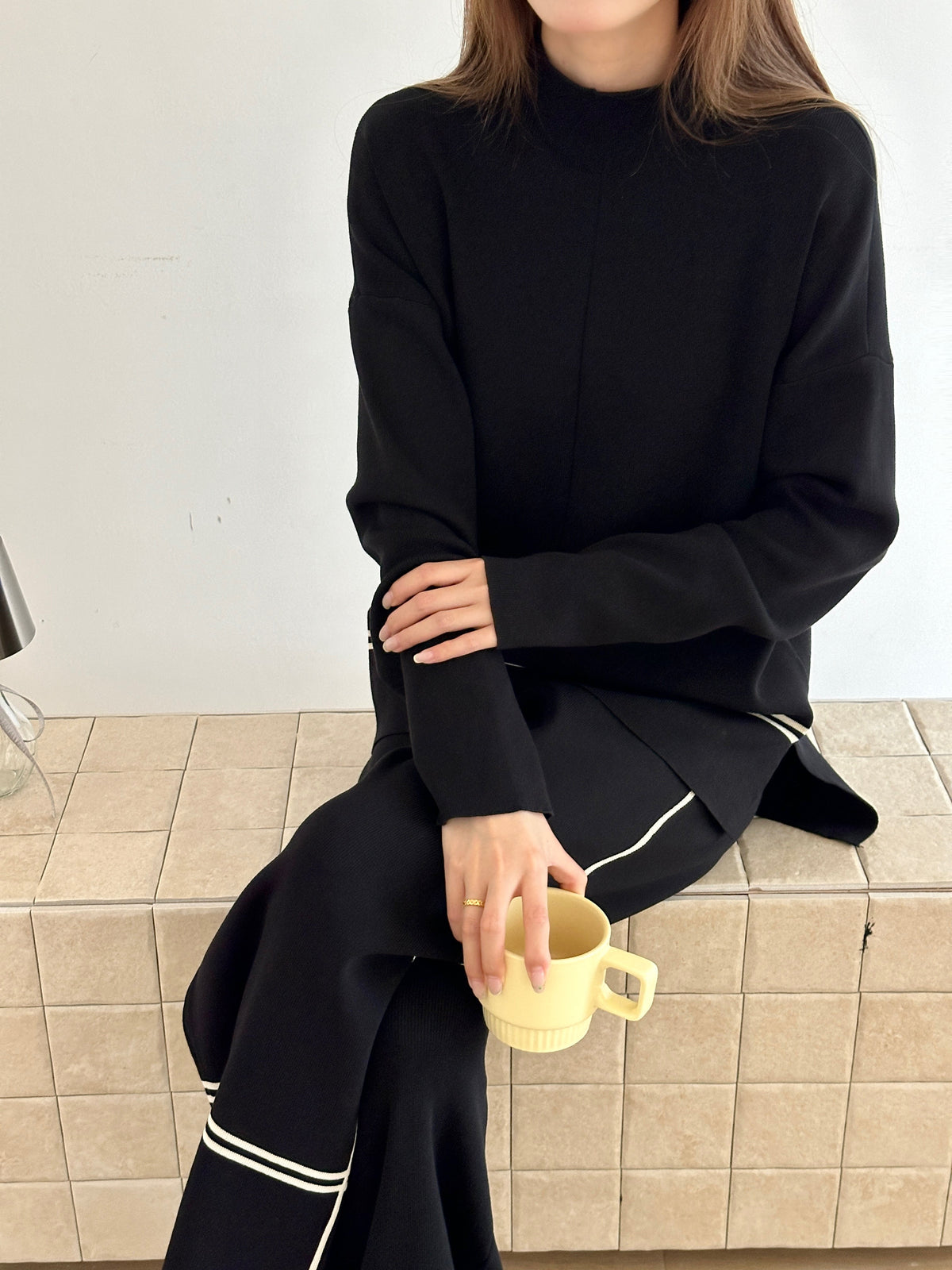 Chicago Black Knit Suit