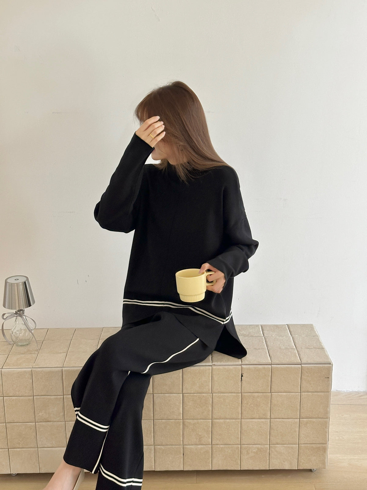 Chicago Black Knit Suit